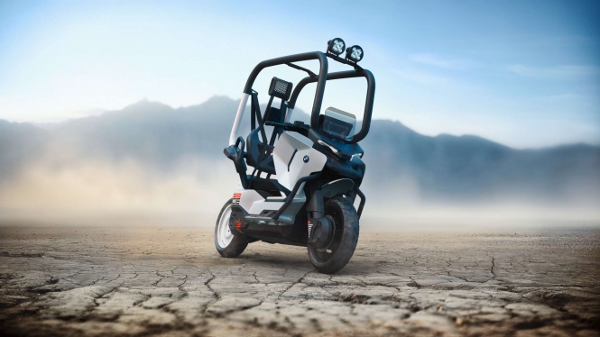 BMW Vision CE Electric Motorcycle Unveiled, Equipped with Roll Cage
