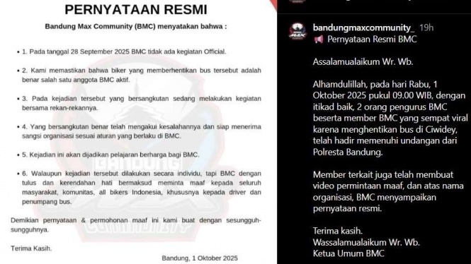 Pengendara Nmax Minta Maaf Usai Adang Bus di Tikungan Ciwidey