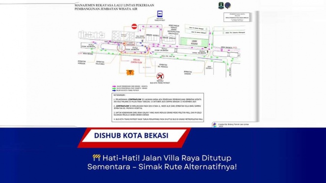 Penutupan jalan Kalimalang