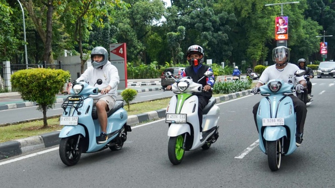 The Yamaha Grand Filano's appeal is tempting to the trendy South Jakarta hangout crowd.