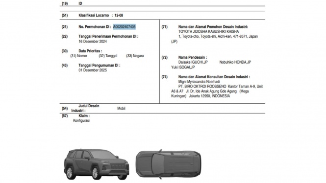 Mobil Diduga Toyota RAV4 2026 Terdaftar di Indonesia